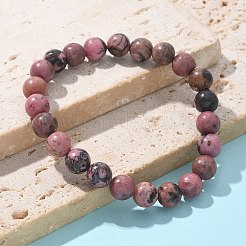 Natürliche rhodonite Perlen Armbänder dehnen&nbsp;BJEW-F380-01-B16