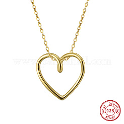 925 Halskette mit Herzanhänger aus Sterlingsilber für Damen&nbsp;NJEW-C087-04G