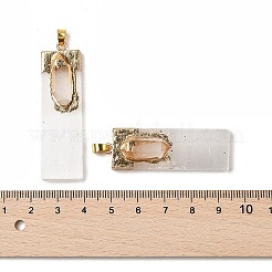 Große Anhänger aus natürlichem Quarzkristall und Selenit&nbsp;G-H084-09G-01