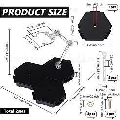 Actionfiguren-Displayhalter aus Kunststoff mit Standfuß&nbsp;AJEW-WH0816-211C