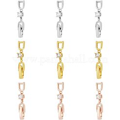 9 catena di estensione in ottone bicolore&nbsp;ZIRC-FH0001-11