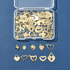 60 Stück 10 Stile Edelstahlanhänger&nbsp;STAS-FS0001-96
