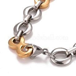 Collier à maillons infinis en acier inoxydable 304 avec placage sous vide PVD&nbsp;STAS-E160-14GP