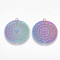 Pendentifs en filigrane d'acier inoxydable avec placage ionique (IP) 201&nbsp;X-STAS-R102-12