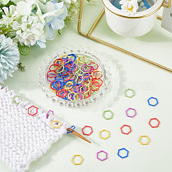 100 Stück 5 Farben Backfarbe Eisen Strickwerkzeug&nbsp;DIY-SC0030-19