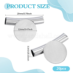 20 Stück Cabochon-Fassungen für Anhänger aus Messing&nbsp;KK-PH0012-41P