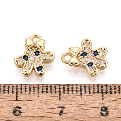 Adornos de latón micropavé de circonia cúbica&nbsp;KK-N263-147D-G