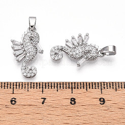 Pendentifs avec zircon cubiques à micro-pavés en laiton&nbsp;KK-N257-13P