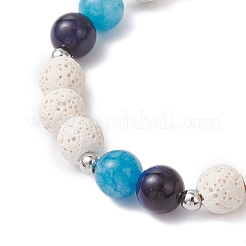 Pulseras elásticas de piedra de lava natural&nbsp;BJEW-JB12621