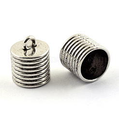 Tibetischer Stil Legierung Endkappen für Kord&nbsp;TIBEP-S300-26AS-NR