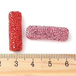 Perles en laiton pavées d'argile strass&nbsp;KK-P305-07E-G