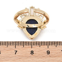 Bagues en laiton avec lapis-lazuli naturel&nbsp;GG-CBACC2B-07G-05
