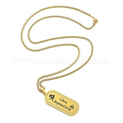 Halsketten mit Weizenkettenanhänger aus Edelstahl mit Mikropflaster und klarem Zirkonia im Sternbild-Design für Damen und Herren&nbsp;LS-NJEW-U007-01I