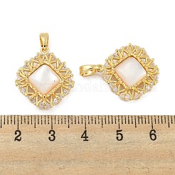 Muschelanhänger aus Messing mit Pavé-Fassung&nbsp;KK-G490-39G