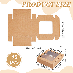 Boîtes d'emballage en papier pour meilleurs vœux&nbsp;CON-WH0816-007C
