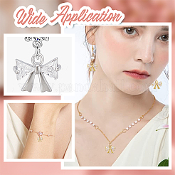 12 pièces 2 couleurs placage en laiton micro pave pendentifs en zircone cubique&nbsp;KK-HY0003-89
