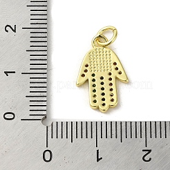 Pendentifs avec zircon cubiques à micro-pavés en laiton&nbsp;KK-M283-13F-02