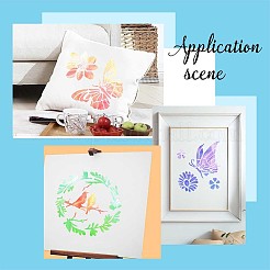 2 ensemble de 2 modèles de pochoirs de peinture à dessin creux en plastique pour animaux de compagnie&nbsp;DIY-GF0007-27