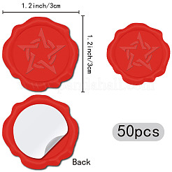 50 Stück selbstklebende Wachssiegelaufkleber&nbsp;DIY-CP0010-16D