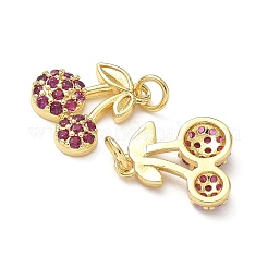 Pendentifs avec zircon cubiques à micro-pavés en laiton&nbsp;KK-L243-02G-03