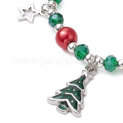 Braccialetti di perline di vetro a tema natalizio&nbsp;BJEW-JB11202