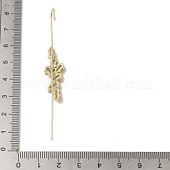 Orecchini con gancio cingolato avvolgenti in cristallo di ottone con strass per donna&nbsp;EJEW-C097-02G-05