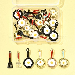 28 pièces 7 styles pendentifs en émail en alliage de placage de rack&nbsp;ENAM-FS0003-05