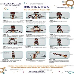 DIY Blume Baumwollschnur Fäden Stricken Anhänger Dekoration Herstellung Kits&nbsp;DIY-SC0027-63A