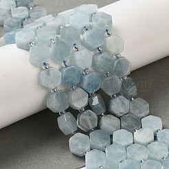 Natürliche Aquamarin Perlen Stränge&nbsp;G-P534-A08-02