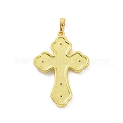 Placage de rack écologique pendentifs en zircone cubique micro pave en laiton&nbsp;KK-F843-20