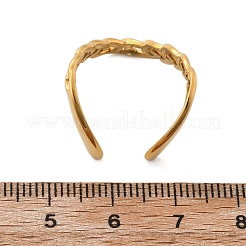 Offene Manschettenringe aus Panzerkette aus Edelstahl 304&nbsp;RJEW-Q011-02G