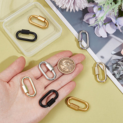 8 Stück 4 Farben Legierung Schraube Karabiner Schloss Charms&nbsp;FIND-UN0003-30