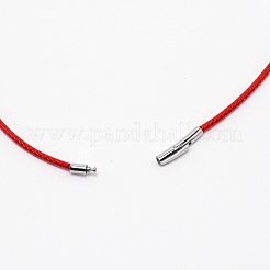 Fabrication de colliers de cordes cirées en polyester&nbsp;MAK-WH0009-05A-02