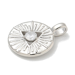 Porte micro ouvrent pendentifs zircone cubique en laiton de placage&nbsp;KK-L224-062P-02