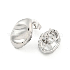 Pendientes ovalados de acero inoxidable 304 que no se deslustran&nbsp;EJEW-L290-016P