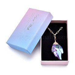 Best wish collana con ciondolo in cartone e scatole per anelli&nbsp;CBOX-L008-007B-01