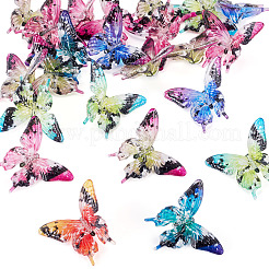 24 Stück bedruckte transparente Acrylperlen&nbsp;TACR-TA0001-88