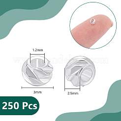 250 Stück gewellte Messingperlen&nbsp;KK-UN0005-79S