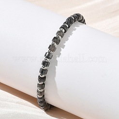 Armbänder aus natürlichen Labradorit- und nicht magnetischen synthetischen Hämatitperlen für Damen&nbsp;BJEW-Z148-04P-01