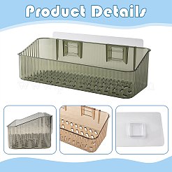 Soportes rectangulares de acrílico para montaje en pared para baño&nbsp;AJEW-FZC0003-02C