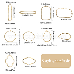 20 Stück 5 Stile Legierungsanhänger mit offener Rückseite&nbsp;PALLOY-CA0002-44