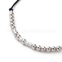Bracciali unisex con codice morse regolabile&nbsp;BJEW-JB05011-03