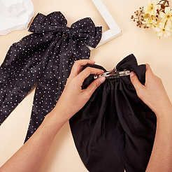 2 Stück Haarspangen mit Schleife aus Polyester/Stoff in 2 Stilen für Frauen und Mädchen&nbsp;DIY-TA0011-57