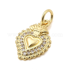 Pendentifs avec zircon cubiques à micro-pavés en laiton&nbsp;KK-L262-16G
