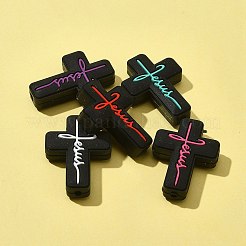 5pcs 5 couleurs perles de silicone&nbsp;SIL-FS0001-06B