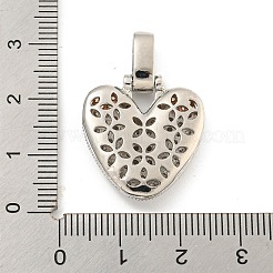 Pendenti in zirconi cubici trasparenti in micro pavè di ottone&nbsp;KK-B099-01P-V