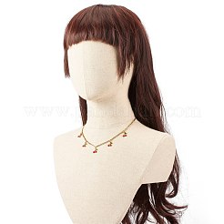 Zierliche Emaille-Anhänger-Halskette aus Kirschlegierung für Teenager-Mädchen&nbsp;NJEW-JN03757-01