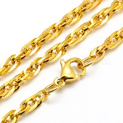 Collana alla moda in acciaio inossidabile 304 con catena a corda&nbsp;STAS-A028-N039-S