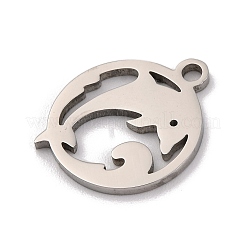 Anlaufgeschützte Charms aus Edelstahl 201&nbsp;STAS-U016-06P-01