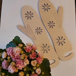 Ensemble de moules à tricoter des gants en bois&nbsp;DIY-WH0240-44